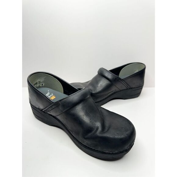 Dansko Clogs Size 8US Matte Black Leather Comfort Slip On Professional Shoes - Picture 9 of 12